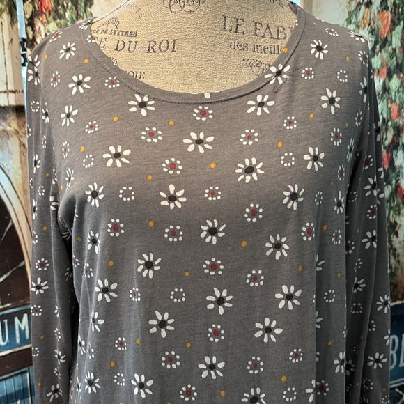 Gudrun Sjoden “Oolong” Jersey Dress, Gray Print, Size Medium - Picture 2 of 10